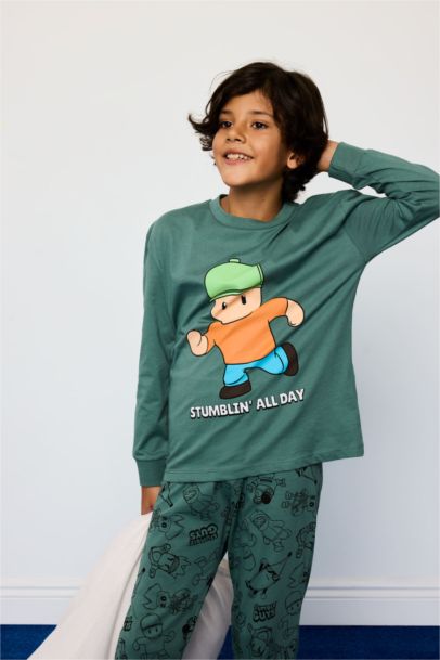 Ensemble Pyjama Stumble Guys Haut à manches longues haut et Pantalon pour garçon
