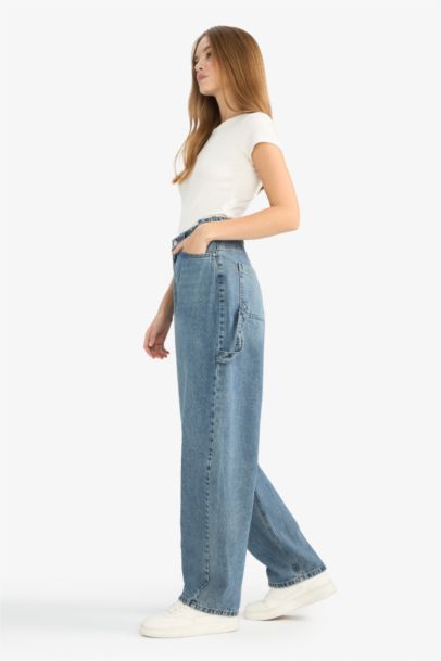 Regular Hem Denim Trousers