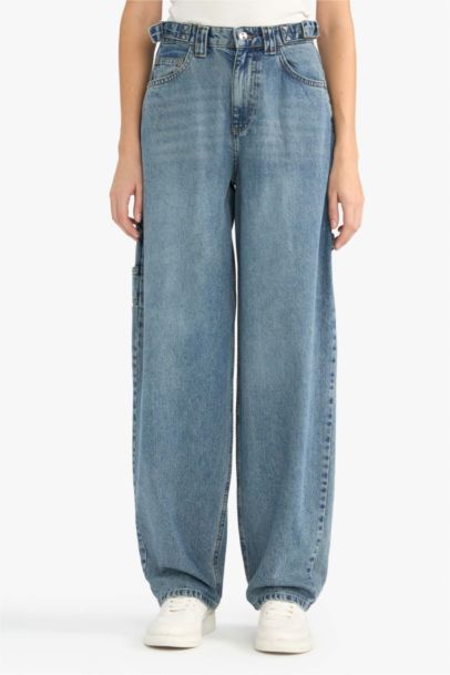 Regular Hem Denim Trousers