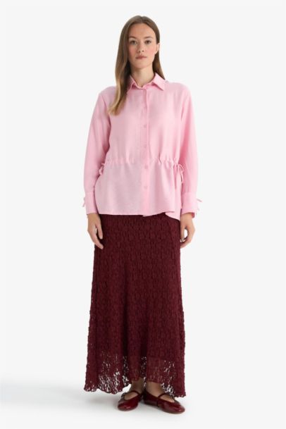A Cut Lace Maxi Skirt