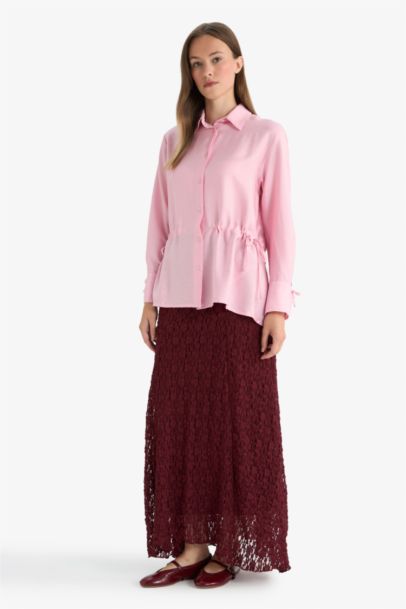 A Cut Lace Maxi Skirt