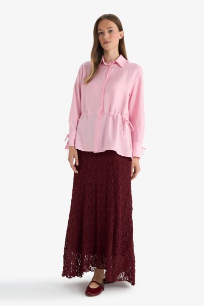 A Cut Lace Maxi Skirt