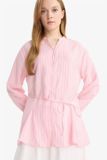 Relax Fit Striped Long Sleeve Tunic