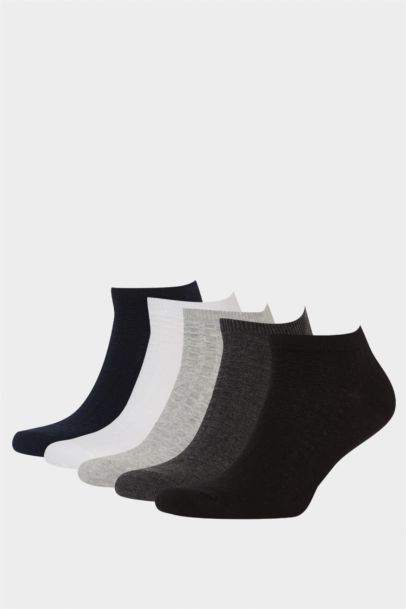 Man 5 Piece Cotton Short Socks