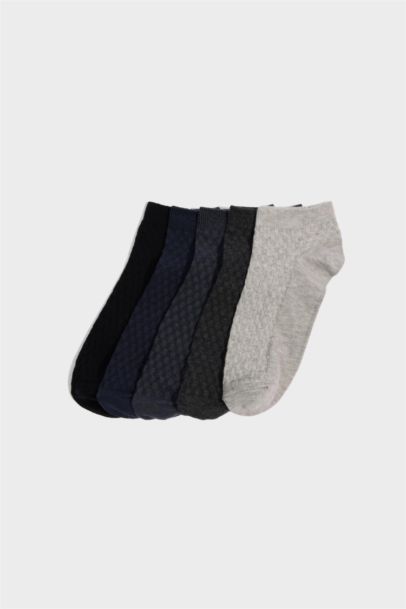 Man 5 Piece Cotton Short Socks