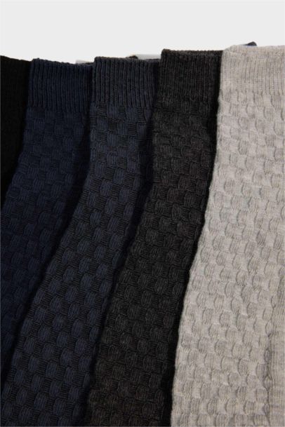 Man 5 Piece Cotton Short Socks