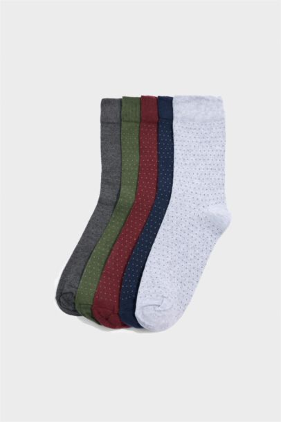 Erkek 5'li Pamuklu Uzun Çorap