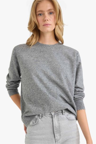 Pull en tricot oversize à col rond