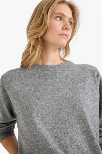 Pull en tricot oversize à col rond