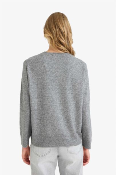 Pull en tricot oversize à col rond