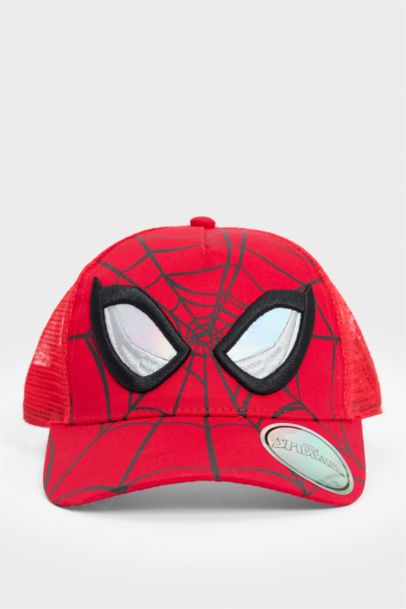 Boy Marvel Spiderman Patterned Woven Cap