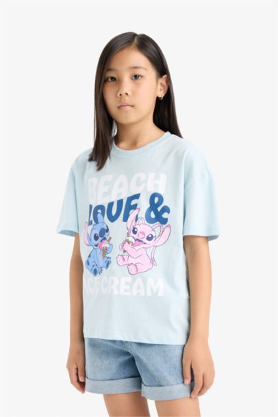 Girl Disney Lilo & Stitch Relax Fit Crew Neck T-Shirt
