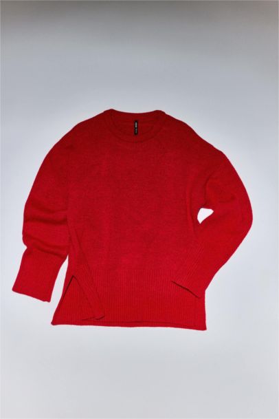 Oversize Fit Crew Neck Knitwear Pullover