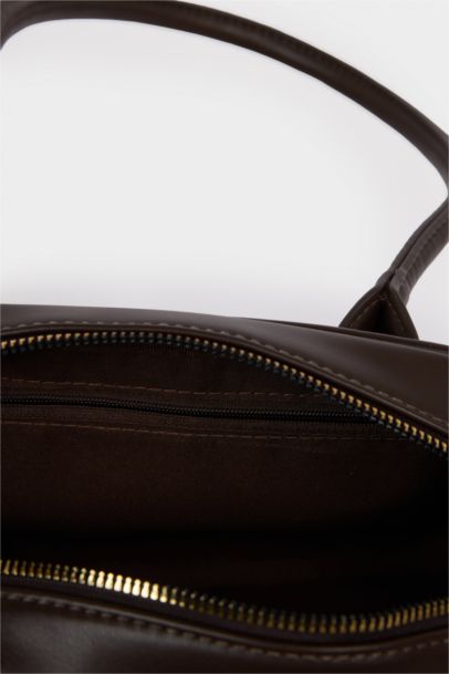 Kadın Pelüş Detaylı Suni Deri Çapraz Çanta 