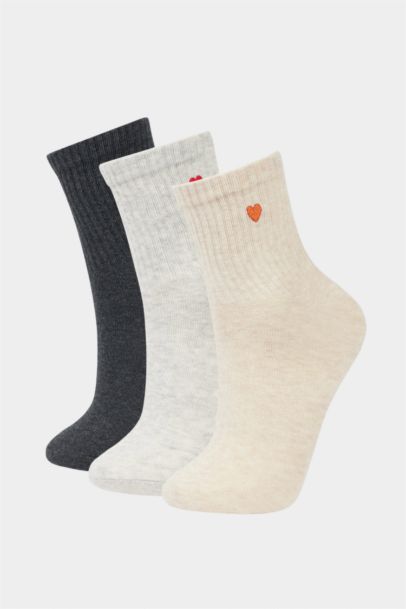 Woman 3 Piece Cotton Short Socks