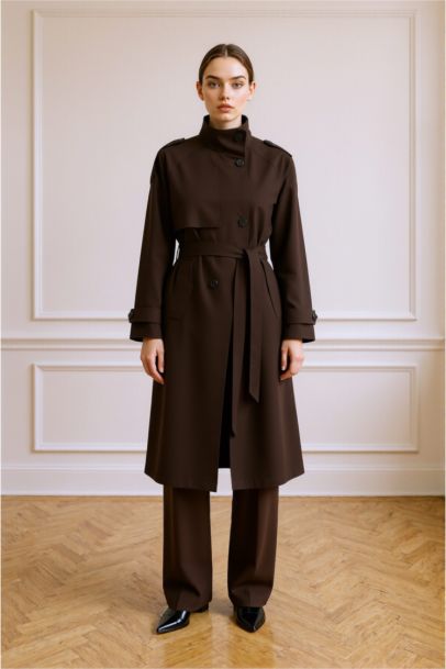 Regular Fit Cotton Trenchcoat