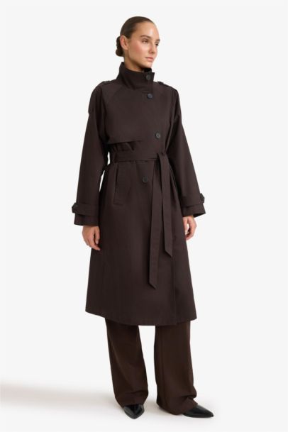 Regular Fit Cotton Trenchcoat