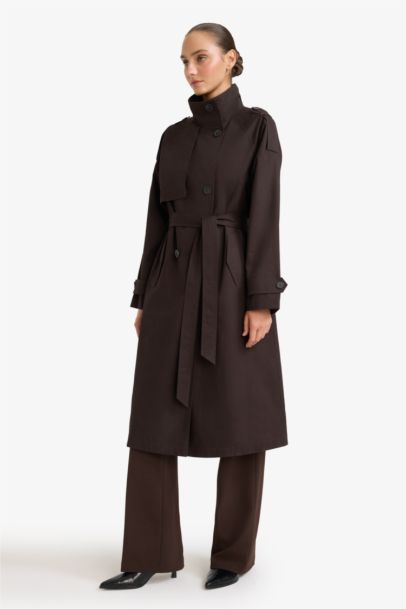 Regular Fit Cotton Trenchcoat