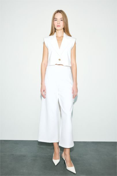 سروال كولوت فيت وايد ليج