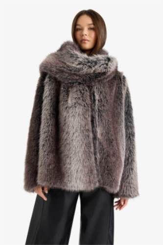 Regular Fit Fur Faux Fur