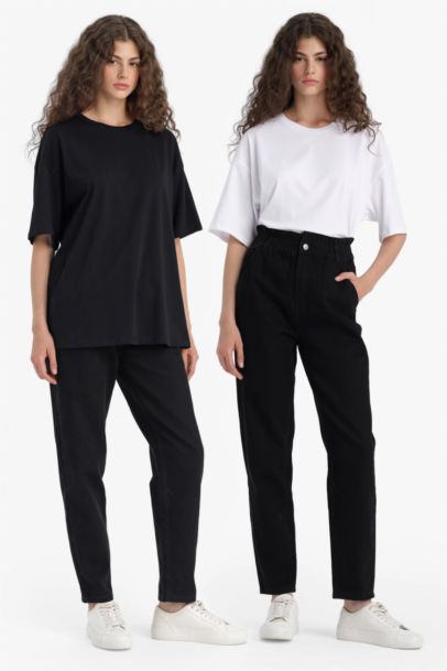 تيشيرت نص ردن قصة عادية - قطعتين