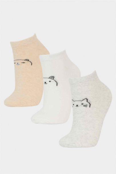 Woman 3 Piece Cotton Ankle Socks