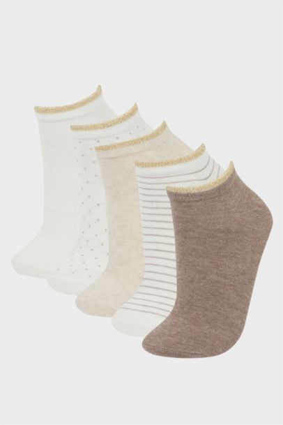 Woman 5 Piece Cotton Ankle Socks