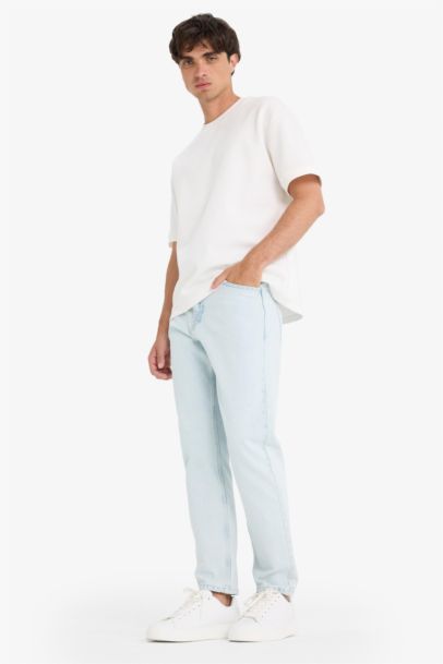 Cotton 90's Slim Fit Skinny Leg Washed Jeans