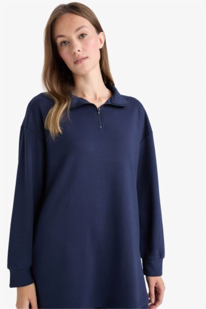 سويت شيرت قصة عادية بياخة بولو بسحاب