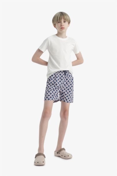 Desenli Deniz Şortu Erkek Çocuk