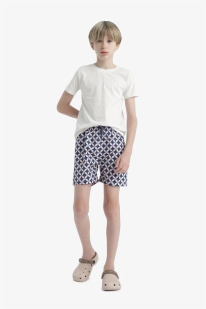 Desenli Deniz Şortu Erkek Çocuk