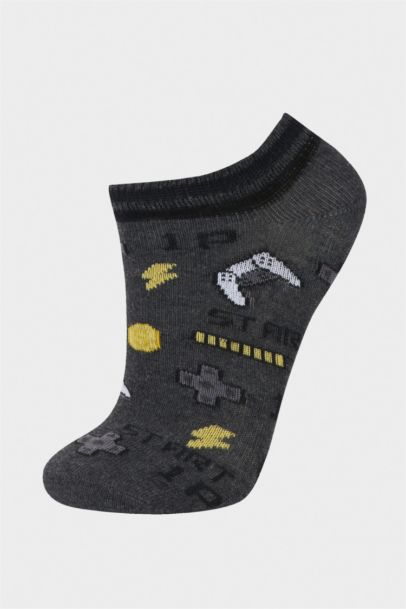 Boy Printed 5 Piece Short Socks