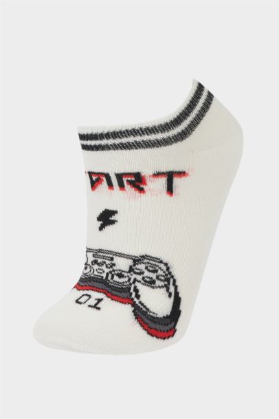 Boy Printed 5 Piece Short Socks