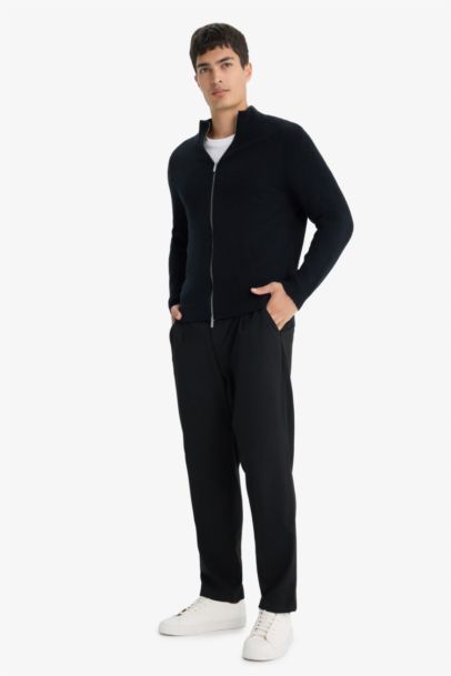 Cardigan en maille à col montant Coupe standard