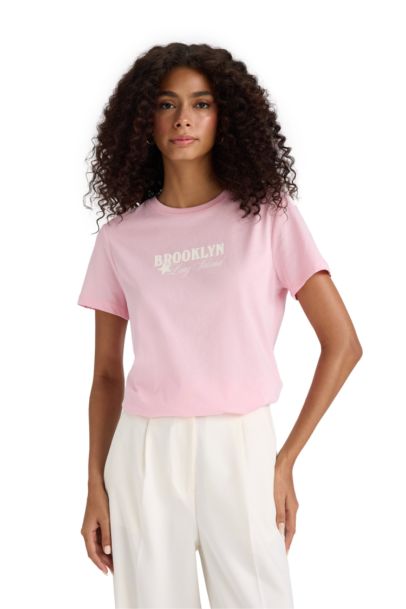 Regular Fit Crew Neck Printed Cotton T-Shirt