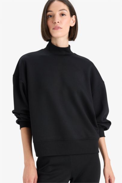 Sweatshirt à col montant Coupe décontractée