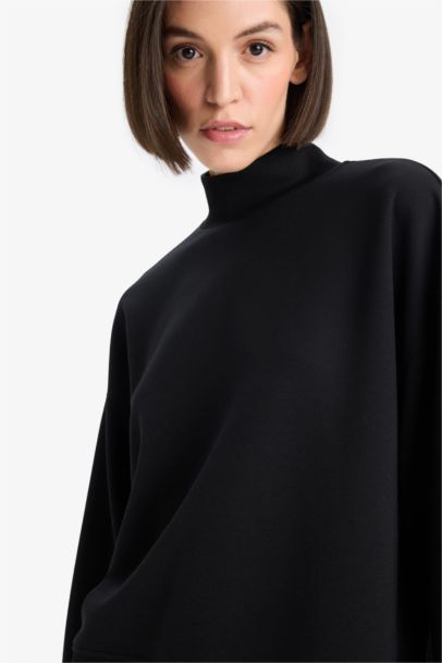 Sweatshirt à col montant Coupe décontractée