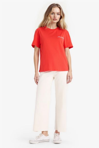 Regular Fit Bisiklet Yaka Atatürk Baskılı Kısa Kollu Tişört