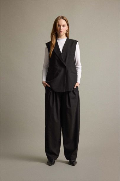 Regular Fit Jacket Collar Vest