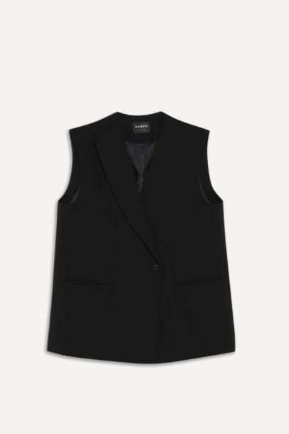 Regular Fit Jacket Collar Vest