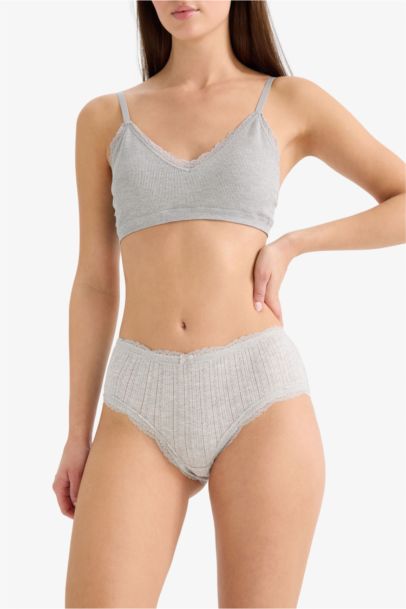 Lace-Detailed Hipster Briefs