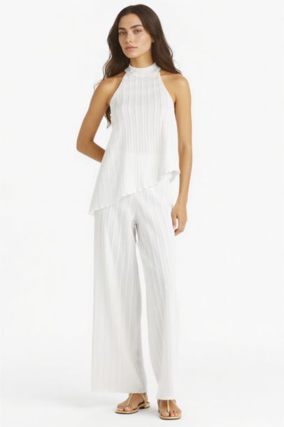 Crepe Wide Leg Trousers