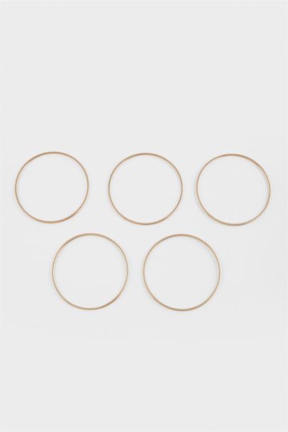 Woman 5 Piece Gold Bracelet