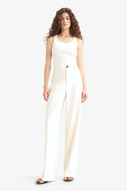 Straight Fit Fleto Cepli Normal Bel Standart Boy Pantolon