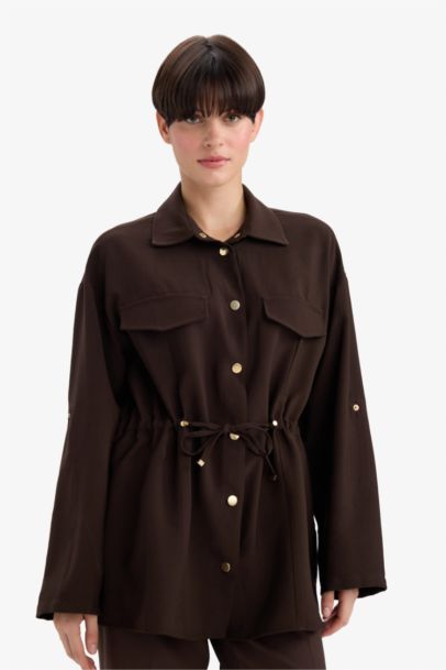 Veste en Tencel à taille élastique Coupe régulière