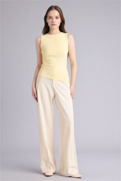 Slim Fit Ribana Crew Neck Tank Top