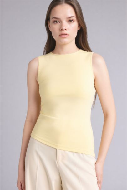 Slim Fit Ribana Crew Neck Tank Top