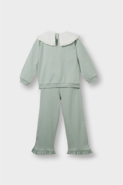 سيت بيبي بناتي سويت شيرت وبنطلون بجامة - قطعتين