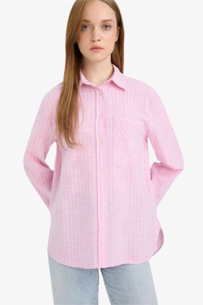 Relax Fit Striped Long Sleeve Tunic