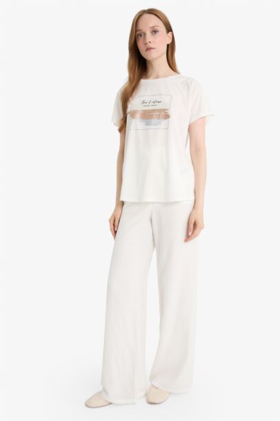 Regular Fit Crew Neck Printed Short Sleeve T-Shirt